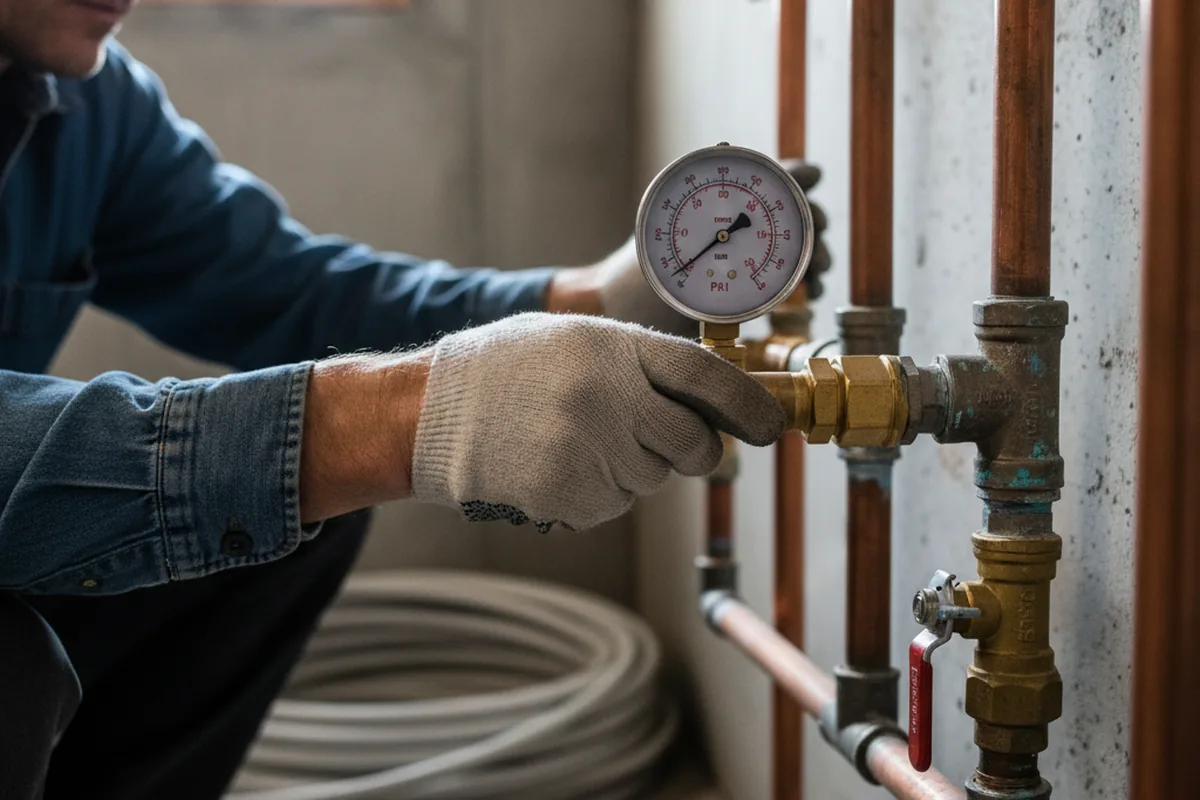 Pressure testing a repaired line during Water Line Repair in Red Feather Lakes